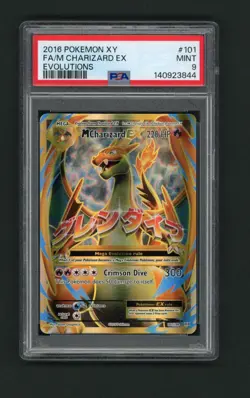 2016 POKEMON XY EVOLUTIONS #101 FA/M CHARIZARD EX EVOLUTIONS PSA 9 - Image 1
