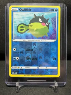 Qwilfish 060/264 Reverse Holo Pokemon 2021 Fusion Strike NM - Image 1