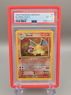 1999 POKEMON German 1ST Edition #4 GLURAK-HOLO PSA 6 EX-MT - Image 1