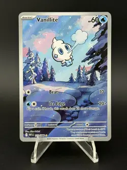Vanillite 111/086 Sv: White Flare Holo Pokemon 2025 Illustration Rare NM - Image 1