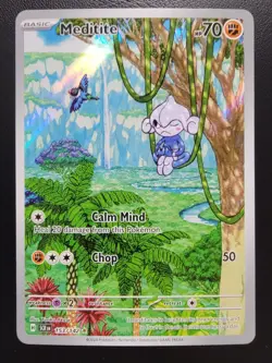 Meditite 153/142 Sv07: Stellar Crown Holo Full Art Pokemon Tcg NM - Image 1