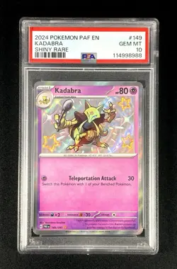 KADABRA #149 - 2024 POKEMON PAF EN-PALDEAN FATES SHINY RARE PSA 10 - Image 1