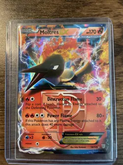 Pokemon Moltres EX 14/135 Plasma Storm Team Plasma Holo LP - Image 1