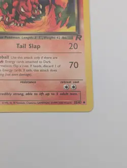 Pokemon 1st Edition Dark Charmeleon Team Rocket 32/82 WOTC 2000 NM - Image 3