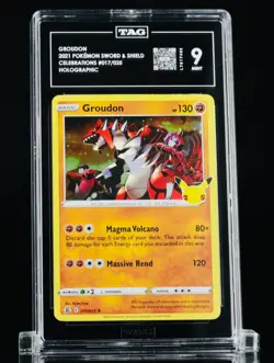 2021 Pokemon 25th Anniversary Celebrations GROUDON #017/025 TAG 9 - Image 1
