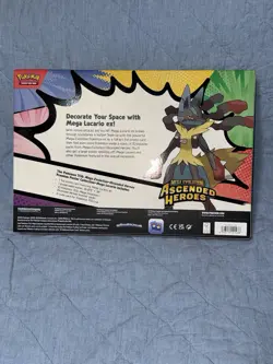 POKEMON TCG ASCENDED HEROES Premium Poster MEGA LUCARIO COLLECTION SEALED NEW - Image 2