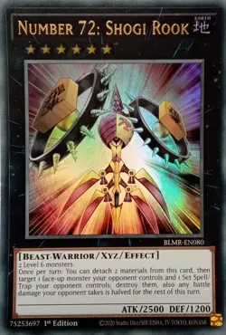 BLMR-EN080 NUMBER 72: SHOGI ROOK ULTRA RARE 1ST EDITION YuGiOh CARD - Image 1