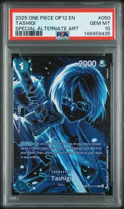 2025 One Piece OP 12 EN Tashigi Special Alternate Art #050 PSA 10 Gem Mint SP - Image 1