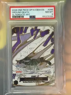 One Piece OP14 Eb04 Ground Death 096 Alt Art PSA 8 - Image 1