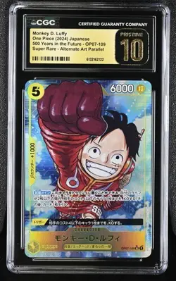 500 Years in the Future #OP07-109 Monkey.D.Luffy JP (Parallel) CGC 10 Pristine - Image 1