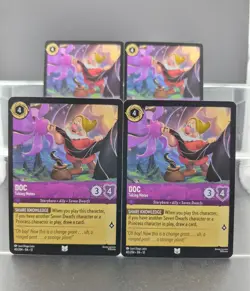 Disney Lorcana Doc - Taking Notes 40/204 Wilds Unknown Uncommon 4 Cards - Image 1
