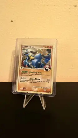Pokemon TCG Rising Rivals Lucario GL Lv32 Holo Card 8/111 2009 LP w/ Swirl - Image 1