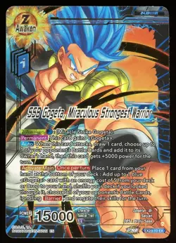 SSB Gogeta Miraculous Strongest Warrior Gold Stamp Foil Dragon Ball Super Card - Image 1