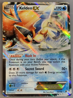 Keldeo EX - 49/149 - Pokemon Boundaries Crossed Black & White Ultra Rare Card LP - Image 1