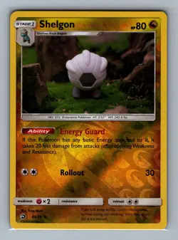 Shelgon #43/70 Reverse Holo Dragon Majesty Vintage Pokemon Card - LP - Image 2