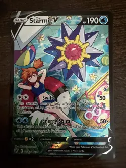 Pokemon TCG Starmie v Full Art Card Astral Radiance Set Light Play - Image 1