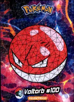 Pokemon Crystal Card Collection Set #100 Voltorb Cracked Ice Holo Foil - Image 1