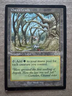 MTG Gaea’s Cradle Urza’s Saga Reserved List Legendary Land LP+ English - Image 1