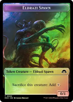 Magic The Gathering MTG ELDRAZI SPAWN // BLOOD TOKEN FOIL Modern Horizons 3 NM - Image 1