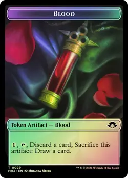 Magic The Gathering MTG ELDRAZI SPAWN // BLOOD TOKEN FOIL Modern Horizons 3 NM - Image 2