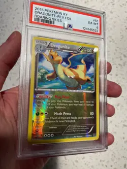 2015 Pokemon XY Dragonite 51/108 Roaring Skies Reverse Holo PSA 6 #51 - Image 1