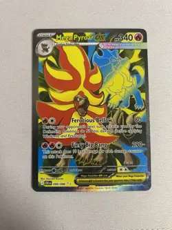 Pokemon Mega Pyroar EX Chaos Rising 099/086 SecretRare Full Art Holo English - Image 1