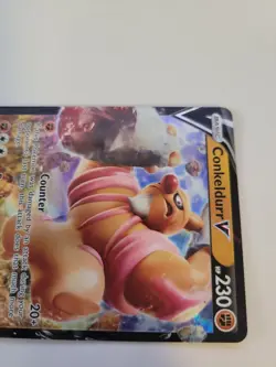 Pokemon TCG Conkeldurr V 040/078 Pokemon Go Full Art Holo Rare Fighting LP - Image 3