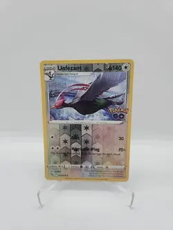 Pokemon TCG Unfezant 063/078 Reverse Holo Uncommon Colorless Pokemon Go NM - Image 1