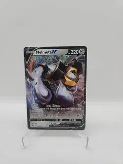 Pokemon TCG Melmetal V 047/078 Ultra Rare Metal Holo Pokemon Go NM - Image 1