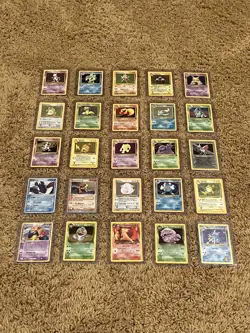 WOTC Pokemon Card Holo Rare Lot Of 25 Cards In Plastic Cases For Protection - Image 1
