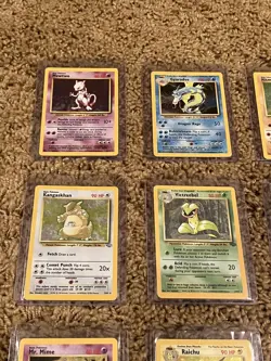 WOTC Pokemon Card Holo Rare Lot Of 25 Cards In Plastic Cases For Protection - Image 2