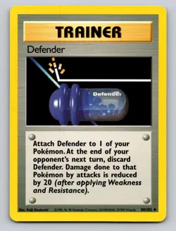 Defender 80/102 Base Set Unlimited Pokemon TCG MP - Image 1