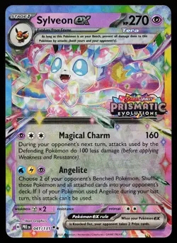 Sylveon ex 041/131 Holo Promo Prismatic Evolutions Stamped Pokemon Card - Image 1
