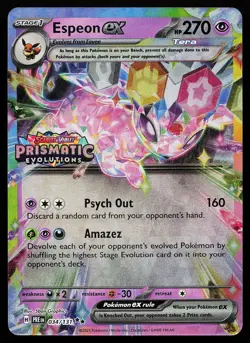 Espeon ex 034/131 Holo Promo Prismatic Evolutions Stamped Pokemon Card - Image 1