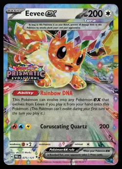 Eevee ex 075/131 Holo Promo Prismatic Evolutions Stamped Pokemon Card - Image 1