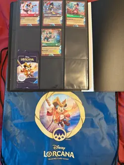 Disney Lorcana Cruise Line Set Of 5 Extremely Rare Promo Cards Treasure w/bag - Image 1