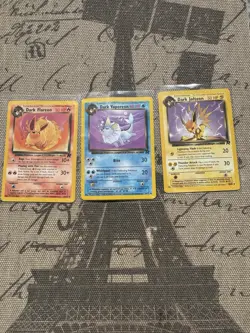Pokemon TCG Trio Set: Dark Jolteon 38/82 Dark Flareon 35/82 Dark Vaporeon 45/82 - Image 1