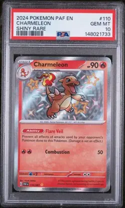 PSA 10 Charmeleon 110/091 Paldean Fates Shiny Rare Pokemon TCG Gem - Image 1