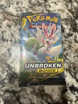 2019 Pokemon Sun and Moon Unbroken Bonds Booster Pack Sealed - Image 1