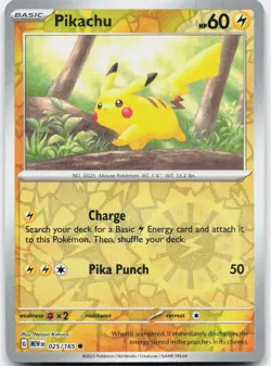 Pikachu - 025/165 (Reverse Cosmos Holo) (Costco Exclusive) NM - Image 1