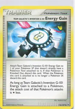 Team Galactic's Invention G-101 Energy Gain 116/127 Uncommon Platinum Pokemon - Image 1