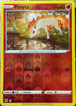 Ponyta Reverse Holo - 021/189 - Astral Radiance Pokemon 2022 - Image 1