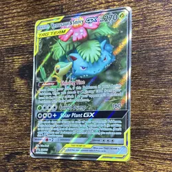 Venusaur & Snivy GX SM229 TAG TEAM Promo Full Art Holo 270 HP English 2019 - Image 3