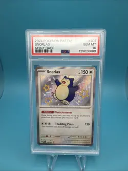 Pokemon SV Paldean Fates Snorlax Holo Rare 202/091 Shiny 2024 PSA 10 - Image 1