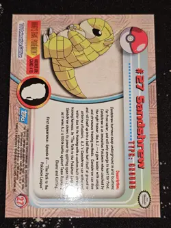 Foil Sandshrew #27, Pokemon TCG Blue Logo Topps TV Animation Edition, LightPlay - Image 2