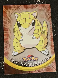 Foil Sandshrew #27, Pokemon TCG Blue Logo Topps TV Animation Edition, LightPlay - Image 3