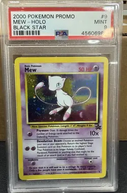 Pokemon TCG 2000 - Black Star Mew #9 League Promo PSA 9 - Image 1
