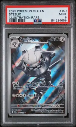2025 Pokemon MEG EN Steelix Illustration Rare PSA 9 150/133 - Image 1