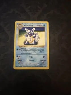 Pokemon TCG Wartortle Base Set Shadowless, Squirtle Card 42/102 - Image 1
