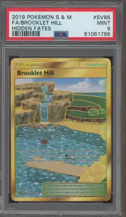 Brooklet Hill Pokemon 2019 S&M Full Art Hidden Fates #SV88 PSA 9 Mint SV88/SV94 - Image 1